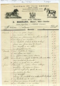 Dépt 16 - Cognac 7 Avenue Victor Hugo - Belle Entête d'un Sellier du 19/04/1894 - Picture 1 of 1