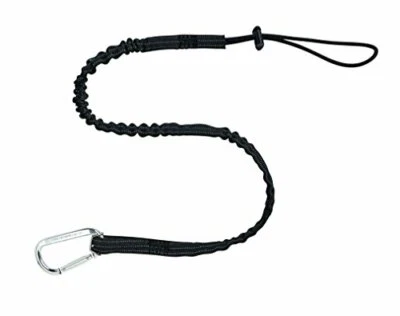 ERGODYNE Squids 3100 Tool Lanyard with Single Carabiner, Standard Length, Black