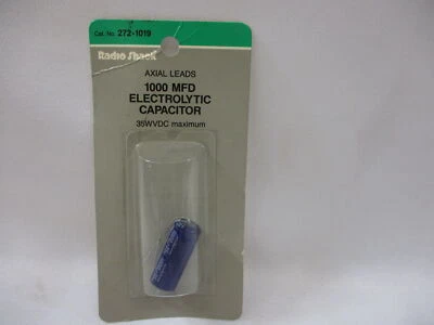 *NUEVO* CONDENSADOR ELECTROLÍTICO RADIO SHACK 272-1019 1000 MFD Foto 1 de 4
