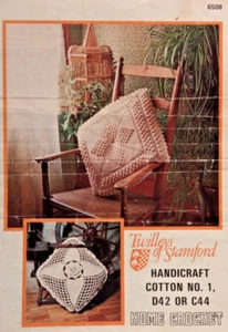 Vintage Crochet Pattern**Tablecloth, Cushion, Single/Double Bedspread & Curtain - Picture 1 of 1