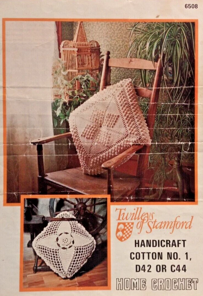 Vintage Crochet Pattern**Tablecloth, Cushion, Single/Double Bedspread & Curtain - Image 1 of 1
