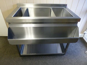 Cocktail Bar Station, Stainless Steel, Fully Insulated Freestanding Ice Well  - Picture 1 of 8