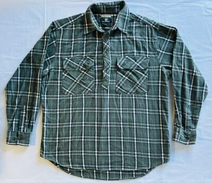 SWANNDRI New Zealand Green Flannelette Flanno Button Up Shirt Men's Size Large - Picture 1 of 10