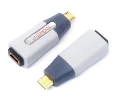 Lote de 2 adaptadores convertidores Rocketfish Mini USB a Micro USB Conector Punta de enchufe Foto 1 de 4