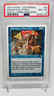 MTG 1x Preemptive Strike Graded PSA 8 NM-MINT Portal Three Kingdoms P3K Magic - Image 1 of 2