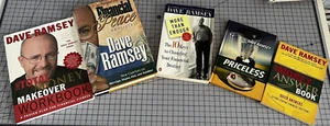 5 Books Dave Ramsey Financial Peace, Total Money Makeover Wkbk, More Than Enough - Picture 1 of 12