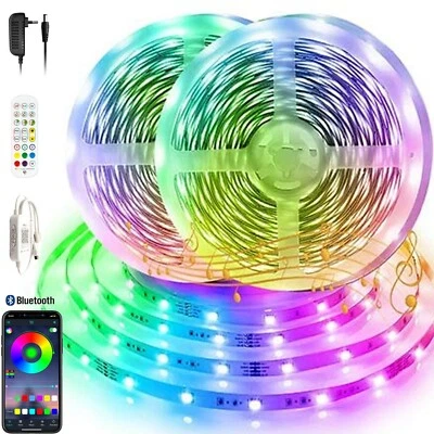 10m/20m/30m LED Stripe RGB Band Streifen Bluetooth Smart Home APP Lichtleiste - Bild 1 von 4