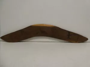 AUSTRALIAN ABORIGINAL WIRE BURNT HUNTING EMUS MULGA WOOD BOOMERANG - Picture 1 of 4
