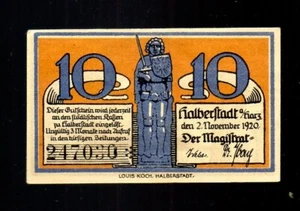 Alemania Notgeld - Halberstadt - 10 pf - 1920 - Imagen 1 de 2