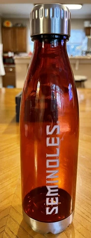 Florida State Seminoles FSU 26 oz Red Plastic Water Bottle Twist C2 Cover