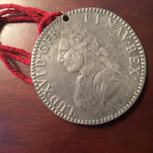 historische Medaille, Louuis XVI Friedensmedaille, groß, gebohrt - Bild 1 von 3