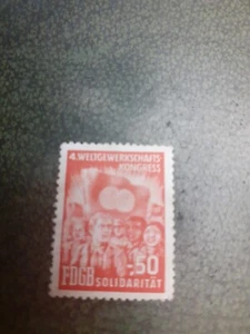 DDR Spendenmarke für den 4. Weltgewerkschafts Kongress - FDGB Solidarität - Bild 1 von 3