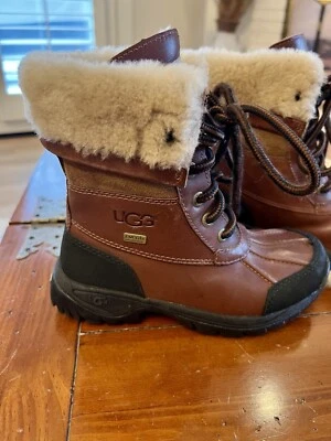 UGG Unisex Kids Vibram  Worchester Brown Lace Up Snow/Winter  Boots Size 13 - Image 1 of 4