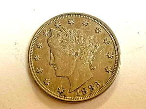 US MÜNZE LIBERTY NICKEL SEHR SCHÖN 1883 - Bild 1 von 2