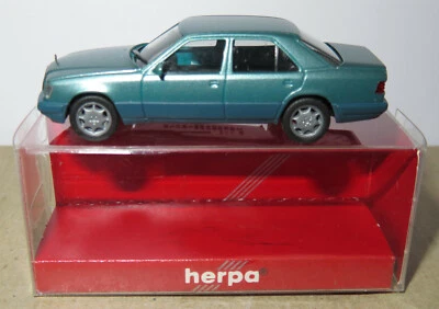 Micro Herpa Ho 1/87 Mercedes-benz MB E 320 Limousine Blu Verde / #031424 Box - Immagine 1 di 4