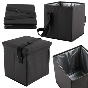 17L Black Cooler Storage Stool with Strap Drink Ice Festival Picnic Food Camping - Picture 1 of 14