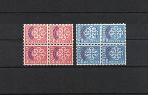 SWITZERLAND SCHWEIZ 1959 - PTT Set Overprint. Blocks of 4. MNH/XF. Scott $ 300! - Picture 1 of 1