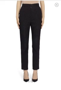 Dolce & Gabbana Brocade Slim Pants Black $945 size 46 - Picture 1 of 11