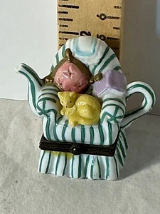 Porcelain Hinged Trinket Box Sofa Teapot Midwest of Cannon Falls - Picture 1 of 5