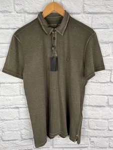 John Varvatos Herren grün Kurzarm Baumwolle Polo Neu mit Etikett Medium - Bild 1 von 6