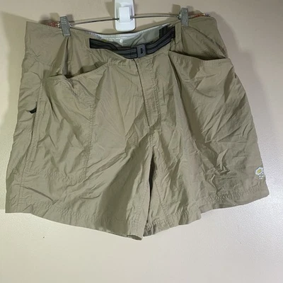 Shorts masculino resistente de montanha com cinto XXL marrom náilon ao ar livre caminhadas acampamento - Imagem 1 de 4