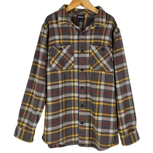 PATAGONIA BOY'S BROWN FLANNEL LONG SLEEVE BUTTON-UP SHIRT SIZE LARGE (12) - Picture 1 of 14