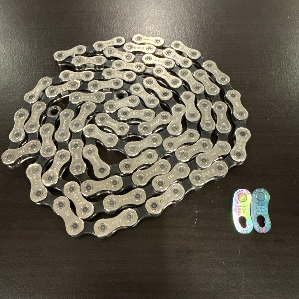 CADENA SRAM GX EAGLE, NEGRA Y PLATEADA, 114 Eslabones, Rainbow Power Link  Foto 1 de 3