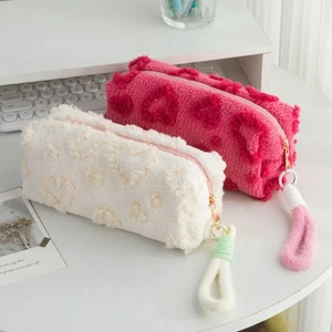Large Capacity Pencil Case Berber Fleece Pencil Pouch Back to School - Picture 1 of 12