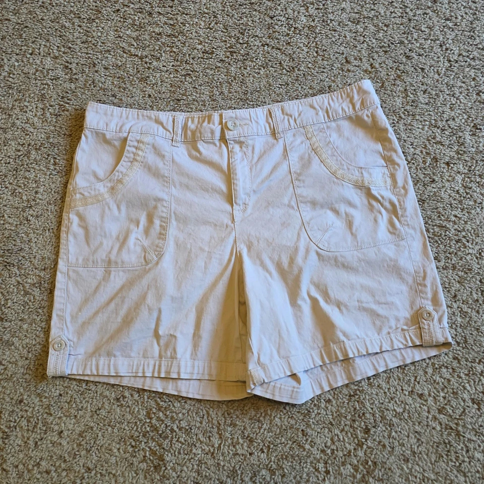 Pantalones Cortos Gloria Vanderbilt Mujer 12 Caqui Todo Alrededor Efecto Adelgazante Chino Informal Foto 1 de 4