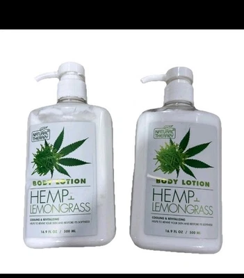 2 Bottles Natural Therapy 16.9 Oz Hemp & Lemongrass Body Lotion - Image 1 of 4