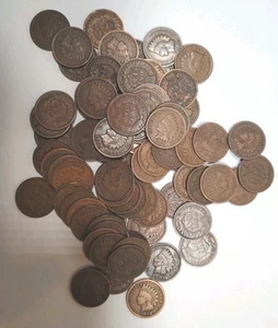 Riesige Sammlung 84 Indian Head Cent Penny zufällige Daten - Bild 1 von 7