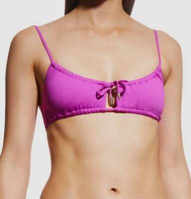 $115 Melissa Odabash Mujer Púrpura Egipto Corbata Frontal Bikini Top Traje de Baño Talla 8 Foto 1 de 3