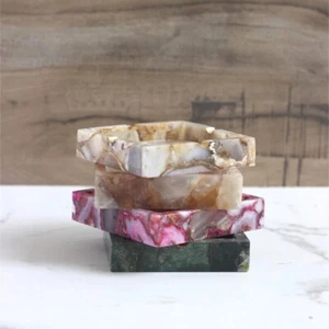 Posacenere vintage agata multi pietra mosaico arte porta fumo posacenere regalo lui - Foto 1 di 12