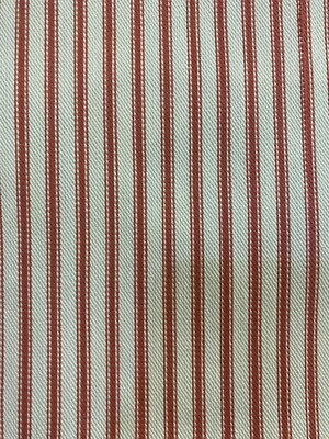 Covington Fabrics New Woven Ticking 31 Red Drapery - Image 1 of 4