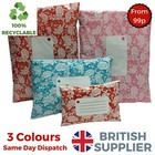 Floral Printed Postage Mailing Mail Poly Post Bags Strong Coloured Self Seal 
