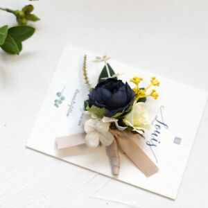 Wedding Wrist Flower Retro Artificial Peony Hydrangea Wedding Corsage Bridesmaid