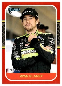 2020 Donruss Racing NASCAR Retro Red Parallel #137 Ryan Blaney #208/299 - Picture 1 of 2