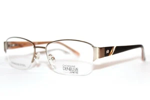 NEW CATHERINE DENEUVE CD 0406 032 GOLD SEMI RIMLESS EYEGLASSES 54-17-135 W/ CASE - Picture 1 of 7