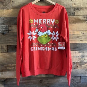 Grinch Christmas Sweater Sweatshirt Ugly Christmas Sweater Adult Size Large NWT - Picture 1 of 5
