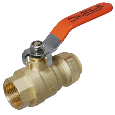 XFITTING 1 Paquete Válvula de Bola Hembra Push Fit 3/4", Válvula de Bola FNPT Empuje para Conectar Foto 1 de 4