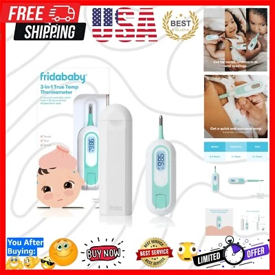 Termómetro digital Frida Baby 3 en 1 para bebés y niños - lectura rápida de 10 segundos Foto 1 de 4