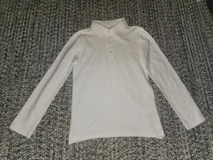 NWT Janie & Jack Long Sleeve Pique Polo Shirt - Size 8 White w/Point Collar NEW - Picture 1 of 2