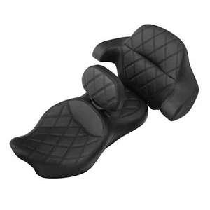 Driver Passenger Seat Backrest Pads Fit For Harley Street Road Glide 2014-2023 - Picture 1 of 15