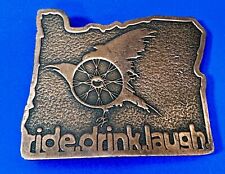 Ride Drink Laugh Oregon State Native American Dreamcatcher Eagle Belt Buckle