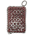 5X(Cast Iron Skillet Cleaner,316 Stainless Steel Chainmail Cleaning Scrubber