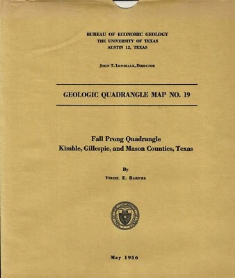 Geologic Map: Fall Prong Quadrangle, Texas - Image 1 of 2