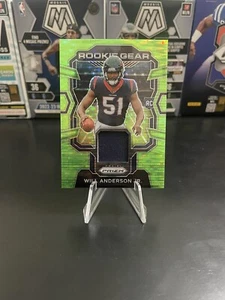 2023 Panini Prizm #RG-WA Will Anderson Jr RC Rookie Gear Neon Green Pulsar Prizm - Picture 1 of 2