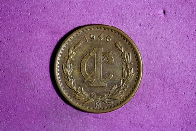 Moneda de bronce de 1 centavo de México 1946 Mo #M23037 Foto 1 de 2