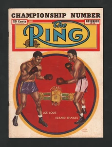 November 1950 The Ring Boxing Magazine – Louis & Charles Cover  A5222 - Picture 1 of 1