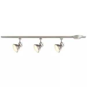 3-Light Brushed Steel Track Lighting Kit - Picture 1 of 1